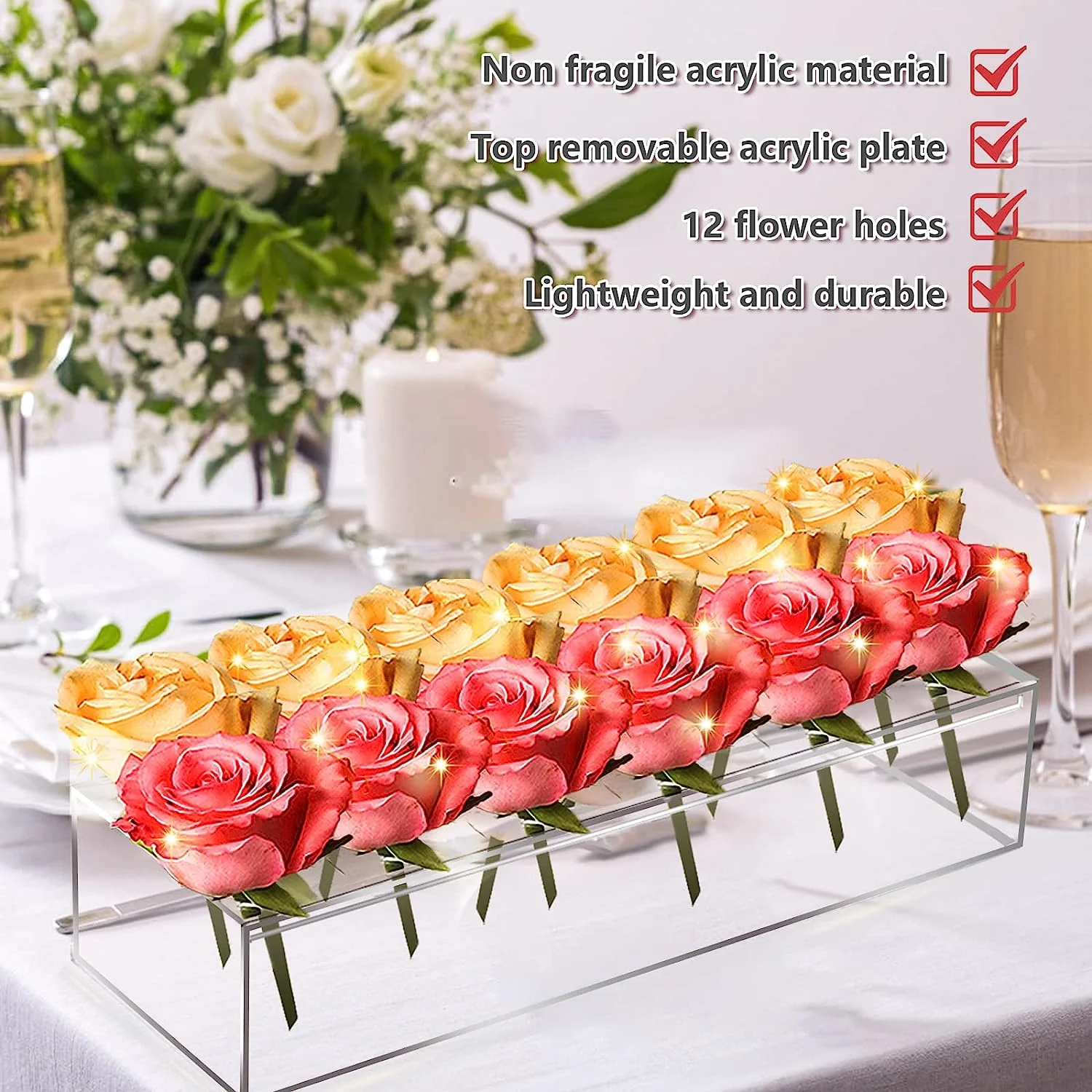 Clear Acrylic Flower Vase Mother's Day Gift (Buy 3 Free Shipping) - Image 15