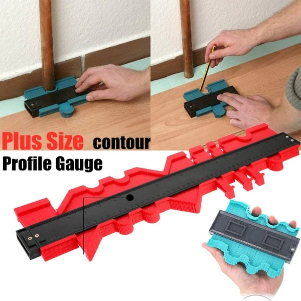 14/25/50cm Contour Gauge Plastic Profile Copy Contour Gauges Standard Wood Marking Tool