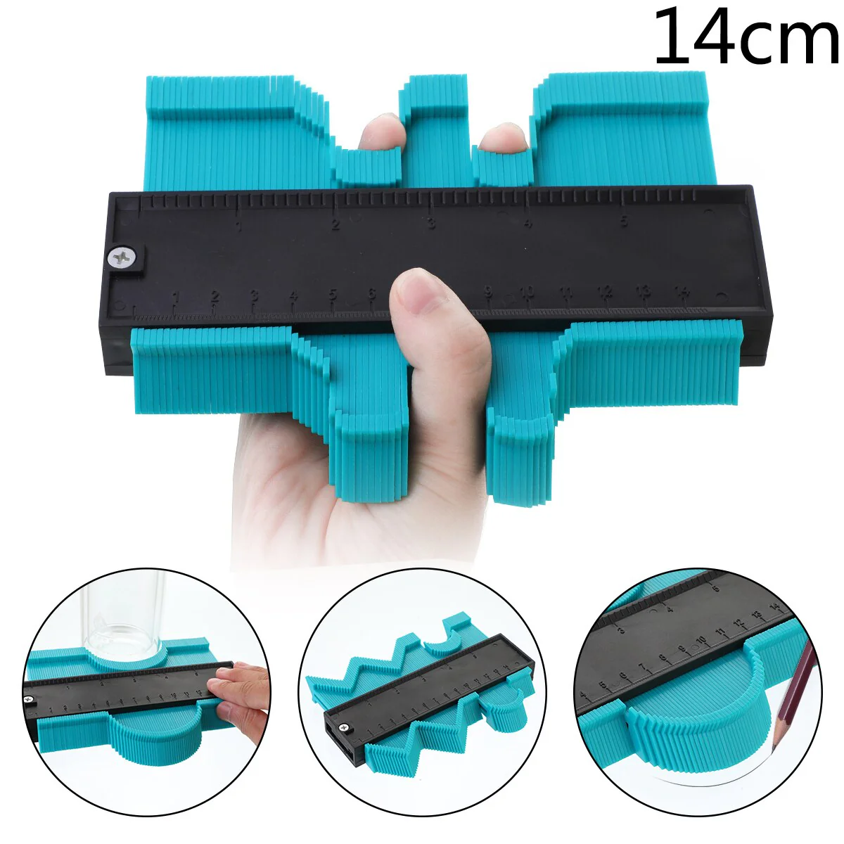 14/25/50cm Contour Gauge Plastic Profile Copy Contour Gauges Standard Wood Marking Tool - Image 10
