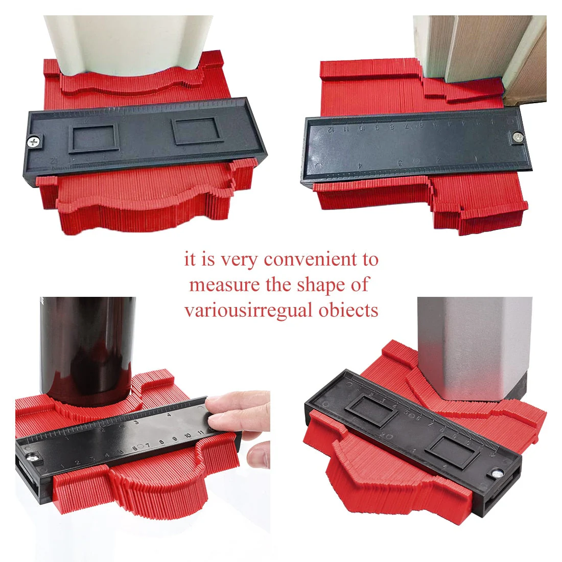14/25/50cm Contour Gauge Plastic Profile Copy Contour Gauges Standard Wood Marking Tool - Image 4