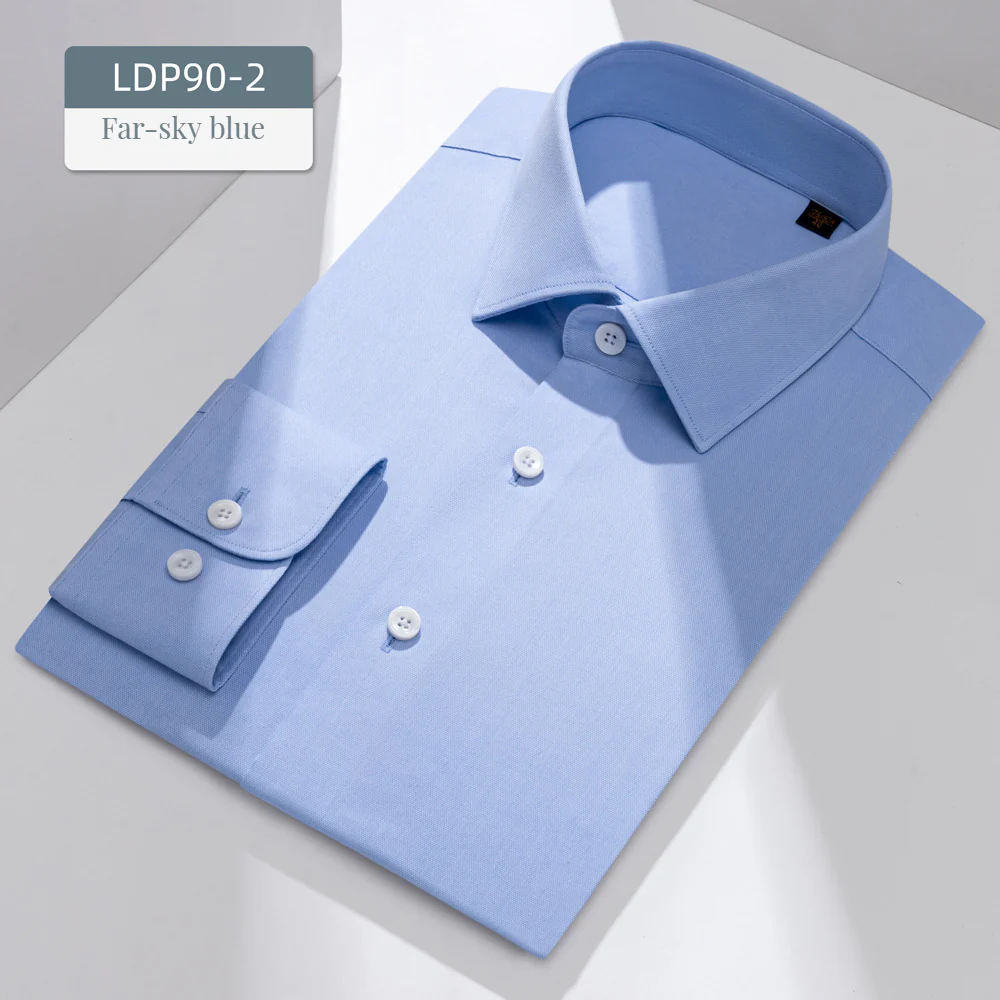 230 count white shirt 100% cotton DP ready-made garment non-ironing high-end - Image 10