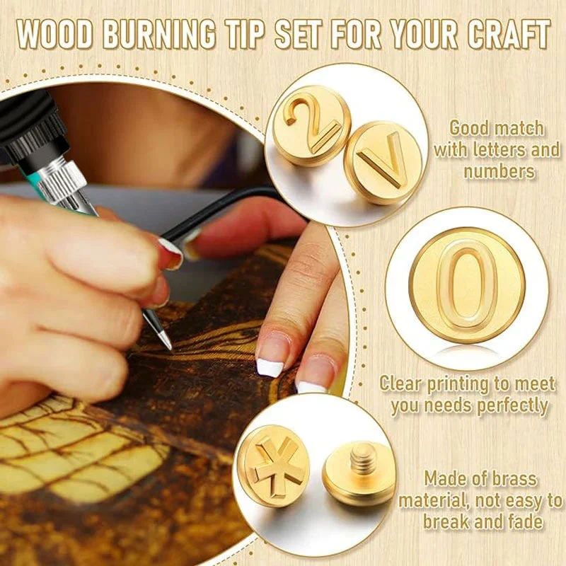 26 Letters Copper Mold —DIY Wood Burning/Carving Set - Image 4