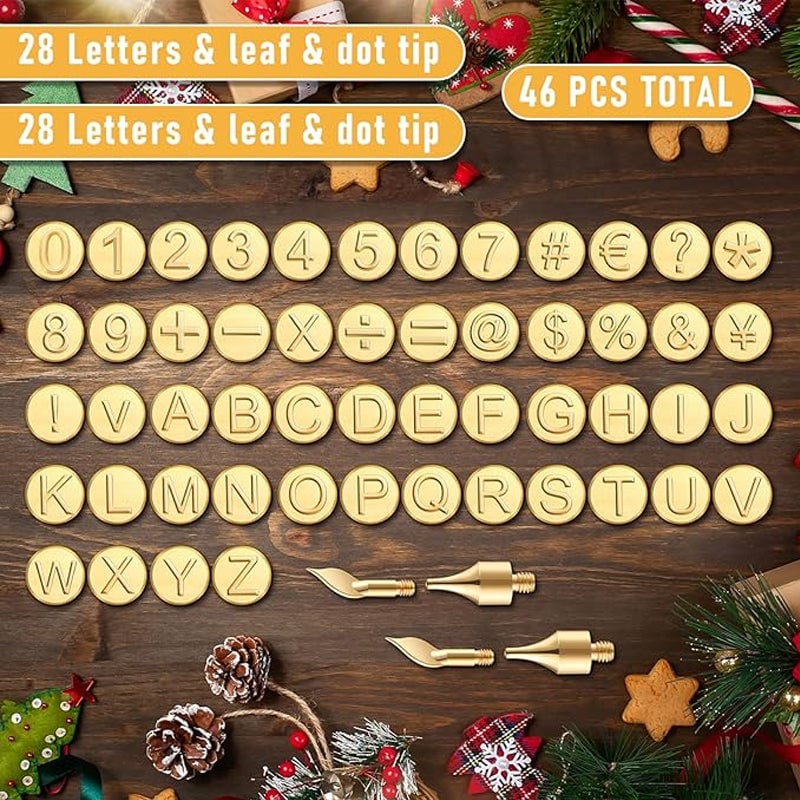 26 Letters Copper Mold —DIY Wood Burning/Carving Set - Image 5