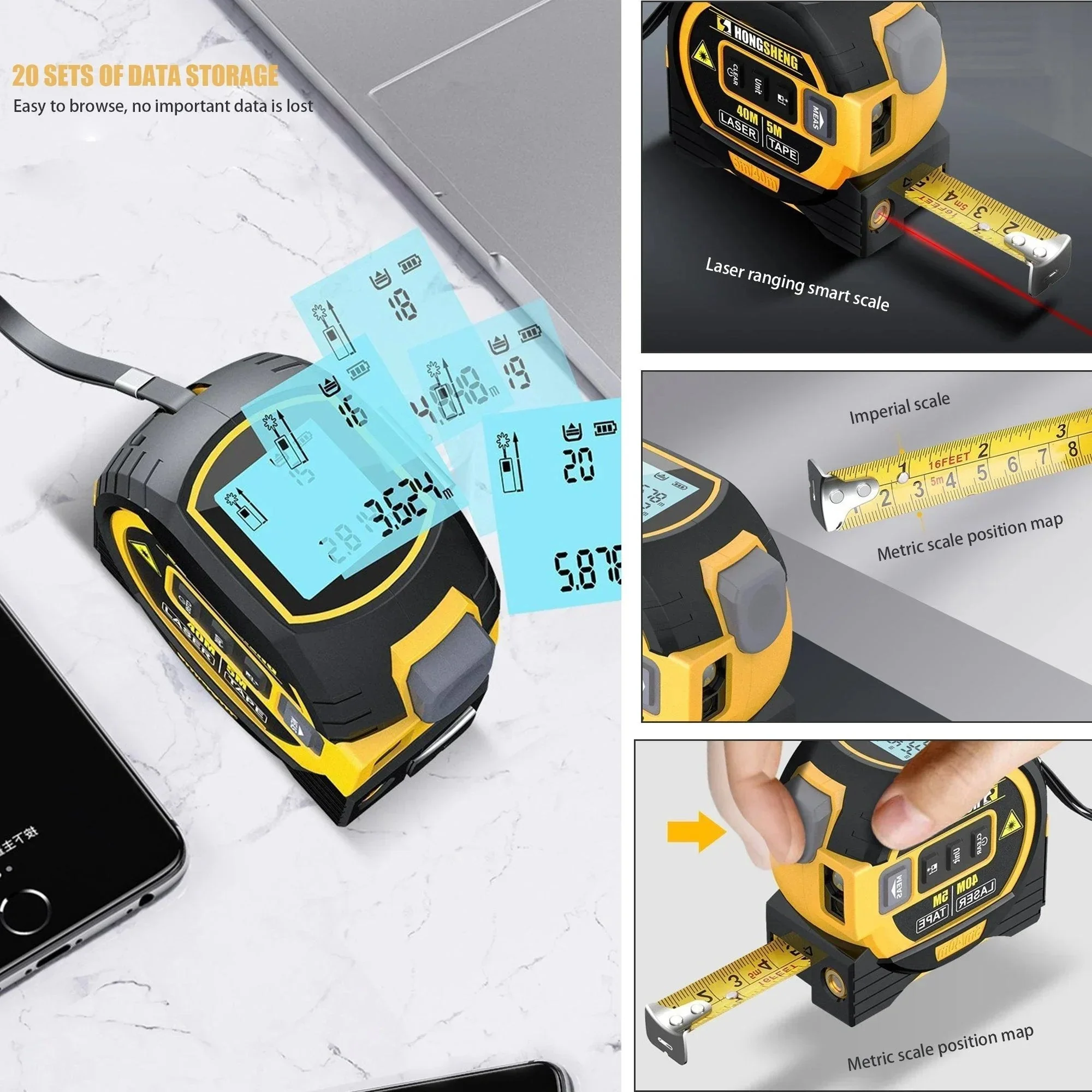 Made in Germany🎉Measuring Sight 3-In-1 Infrared Laser Tape Measuring - Image 3