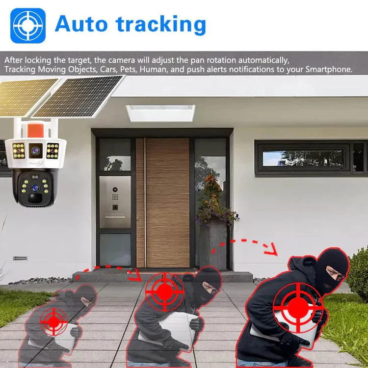 360° Smart Solar Surveillance Camera with Three-screen Monitoring - Image 9