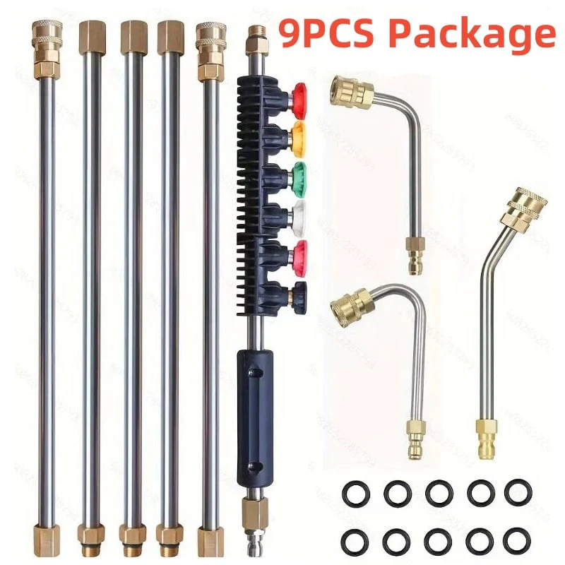 4000 PSI Telescoping High Pressure Washer Wand Set for Gutter & Roof Drainage & Walls Cleaning - Image 17