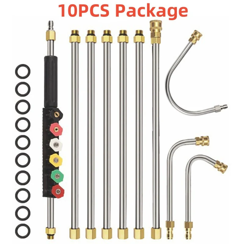 4000 PSI Telescoping High Pressure Washer Wand Set for Gutter & Roof Drainage & Walls Cleaning - Image 18