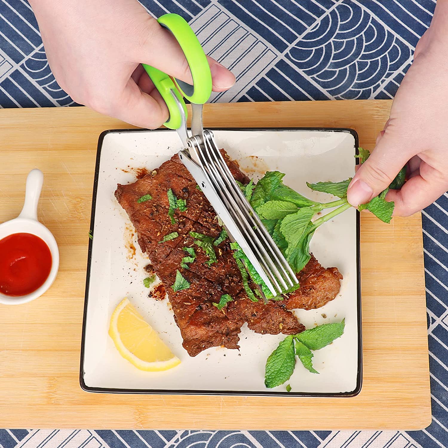 5 Blade Kitchen Salad Scissors - Image 3