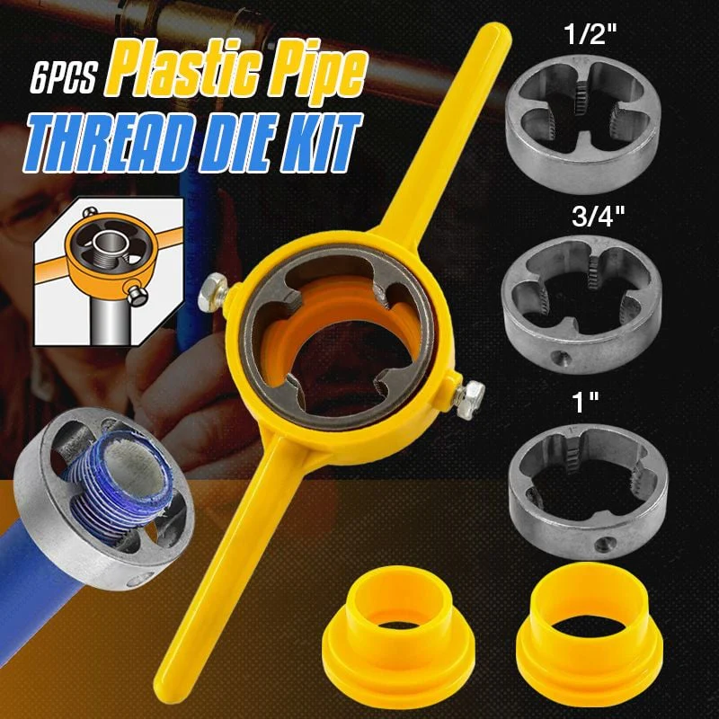 6PCS Plastic Pipe Thread Die Kit - Image 9