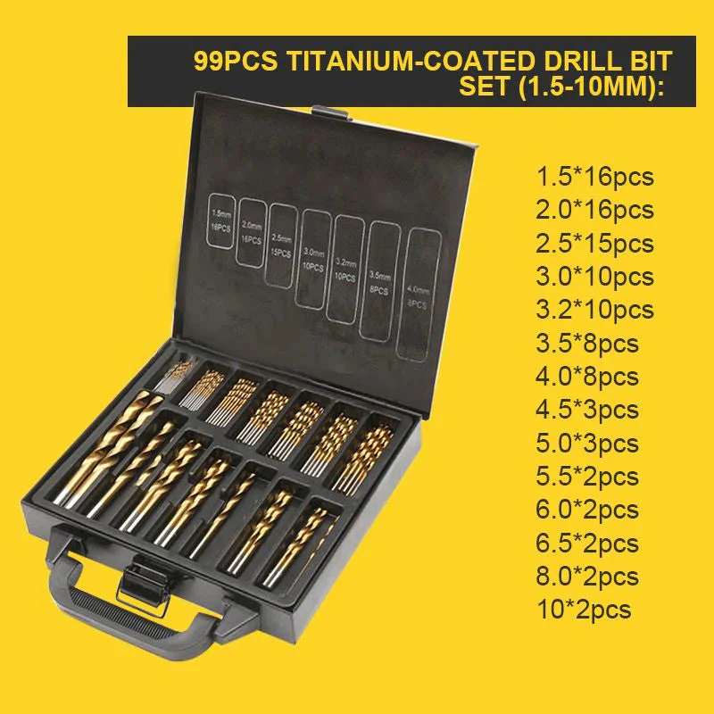 99pcs Titanium Coated Drill Bit Set - Image 8