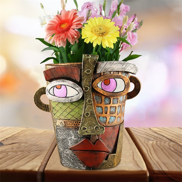 Handmade Brutalist Abstract Beauty Face Flower Pot - Buy two and get free shipping! - Image 2