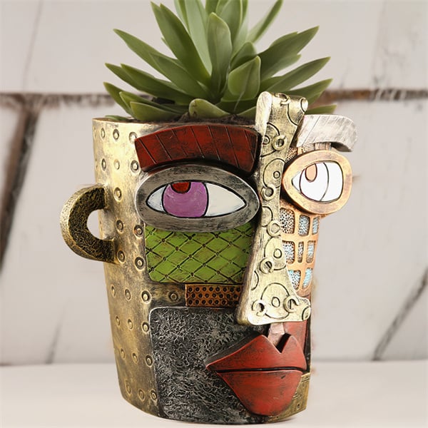 Handmade Brutalist Abstract Beauty Face Flower Pot - Buy two and get free shipping! - Image 6