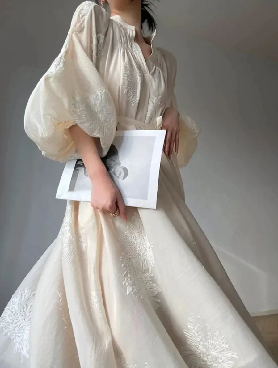 Gentle and elegant fairy waist-cinching long skirt - Image 6