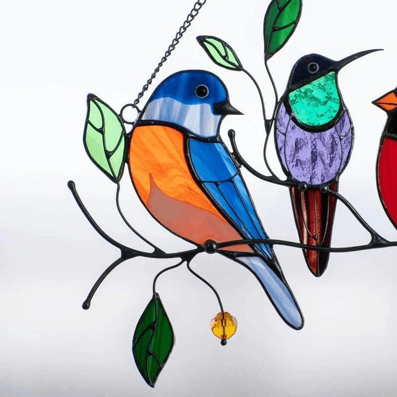 Best Gift-Birds Stained  Window  Panel Hangings - Image 11