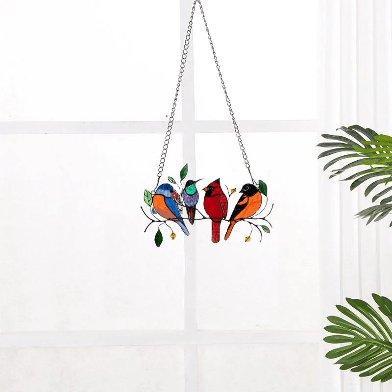 Best Gift-Birds Stained  Window  Panel Hangings - Image 15