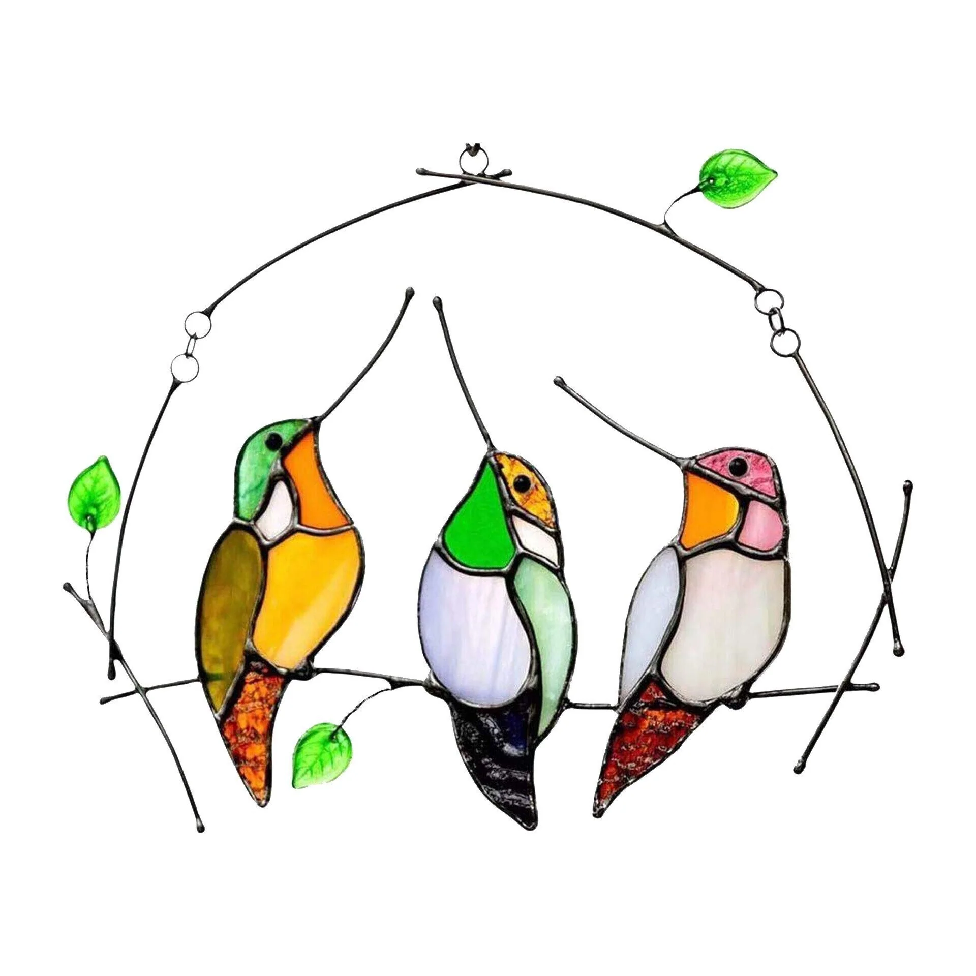 Best Gift-Birds Stained  Window  Panel Hangings - Image 16