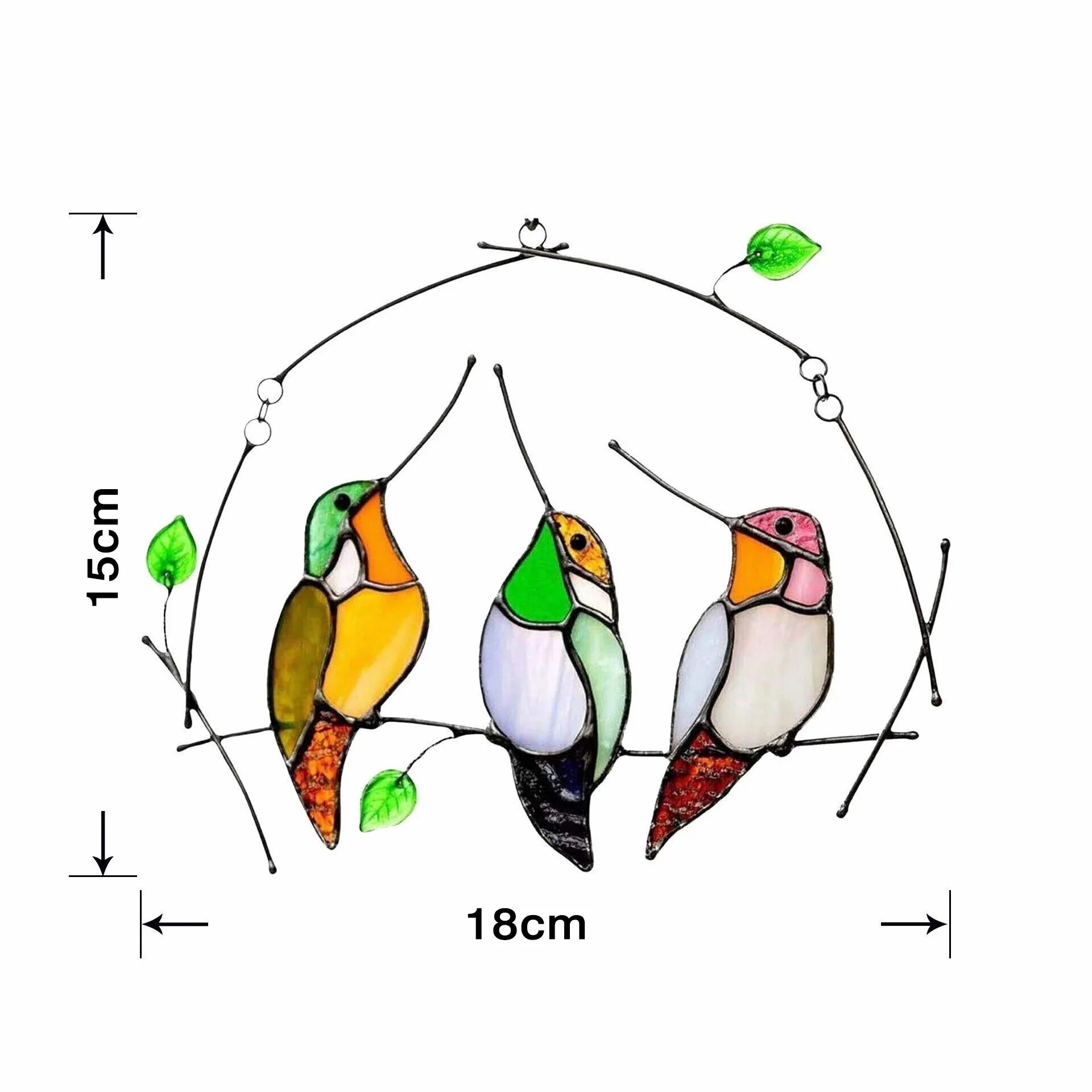 Best Gift-Birds Stained  Window  Panel Hangings - Image 5
