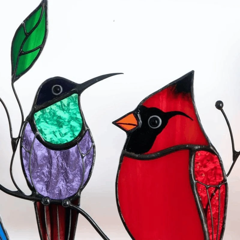 Best Gift-Birds Stained  Window  Panel Hangings - Image 9