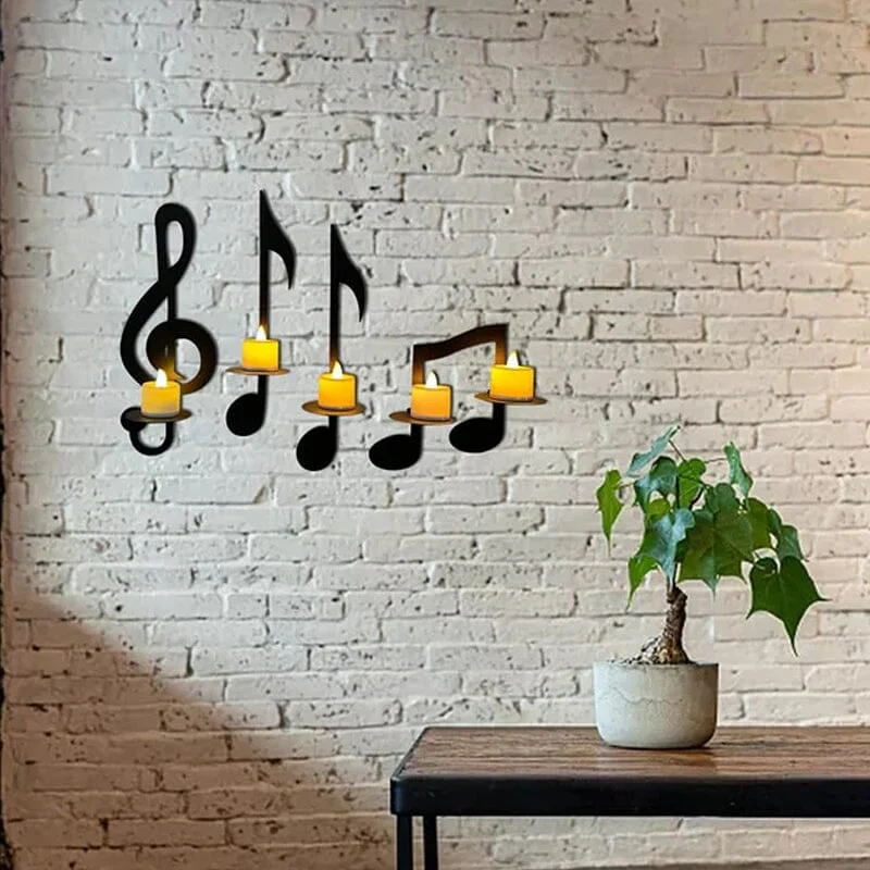 Black Music Note Wall Sconce - Image 5