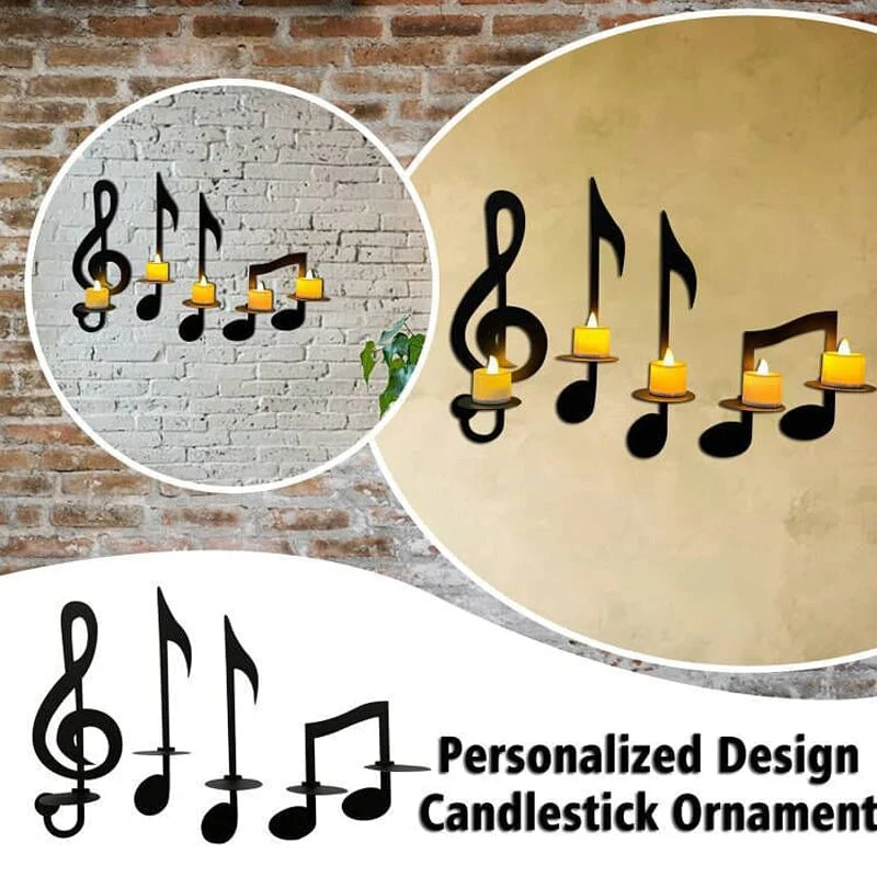 Black Music Note Wall Sconce - Image 9