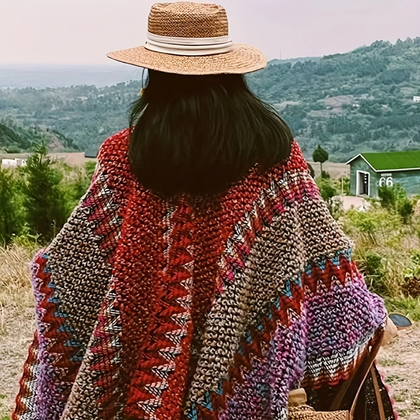 Bohemian braided shawl retro traditional striped fringed cardigan fashionable travel windproof - Image 2