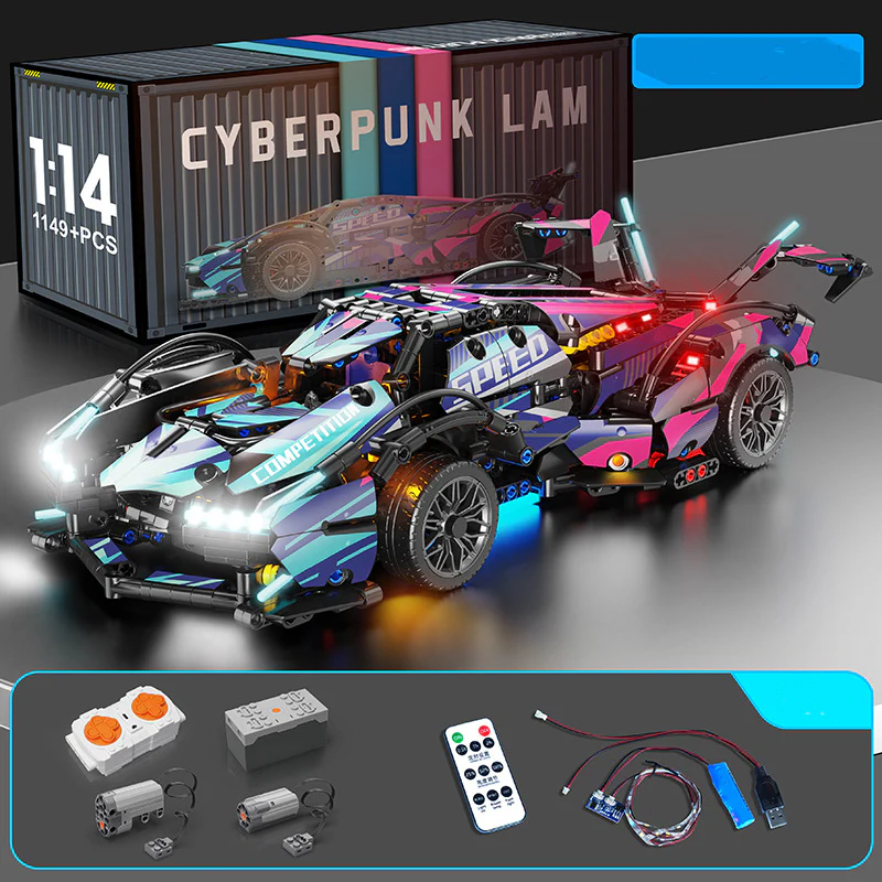 Building block cyberpunk style Rambo remote control car - Image 3