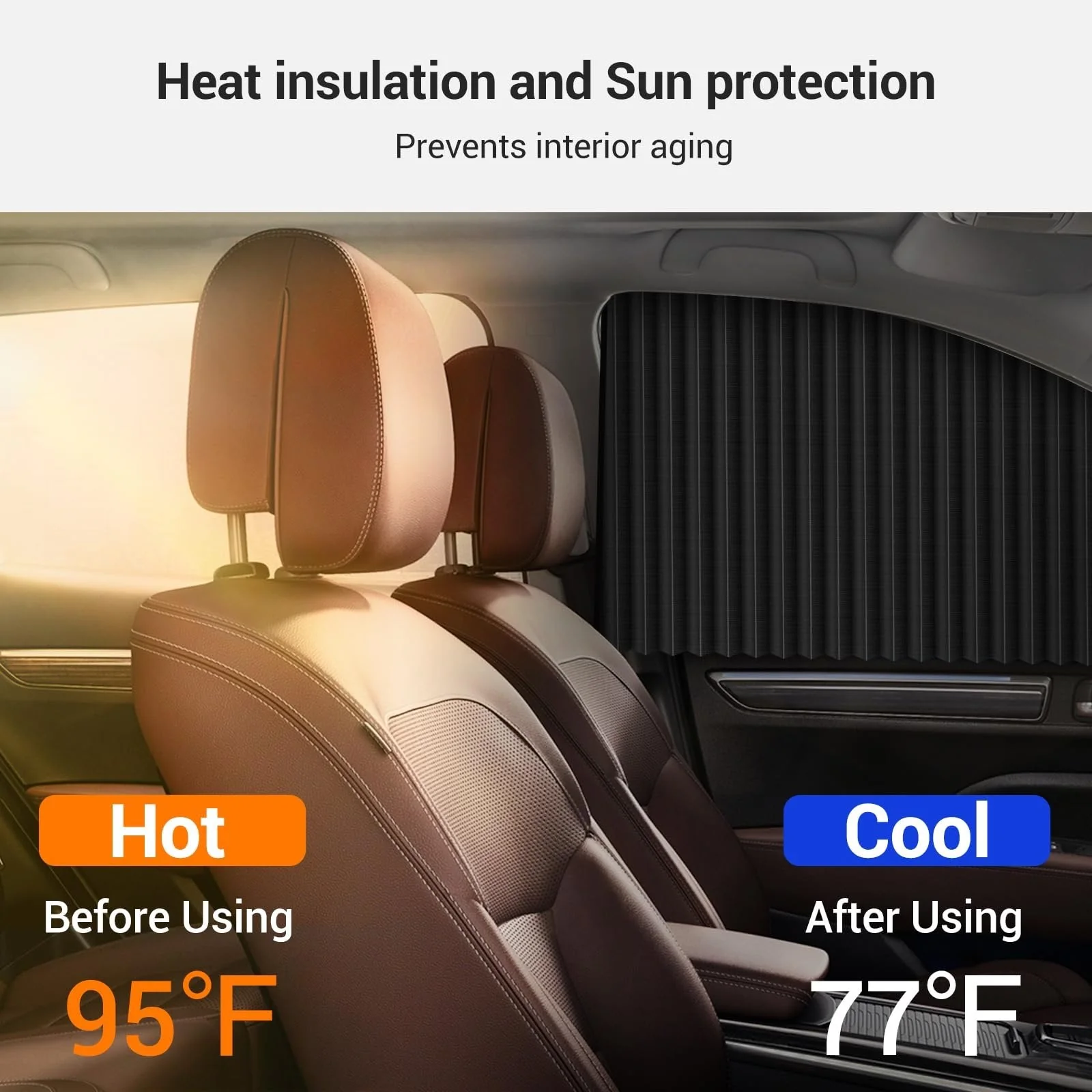 Universal Fit Magnetic Car Side Window Privacy Sunshade - Image 2