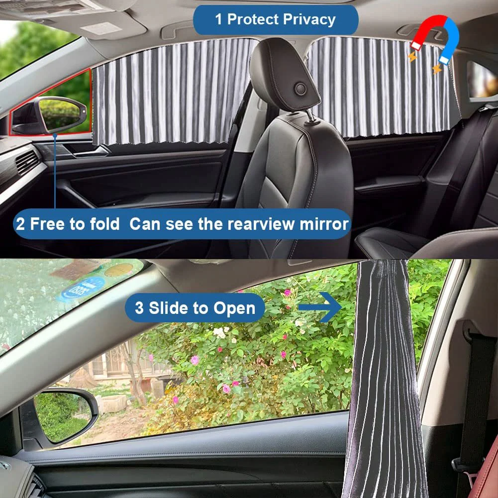 Universal Fit Magnetic Car Side Window Privacy Sunshade - Image 3