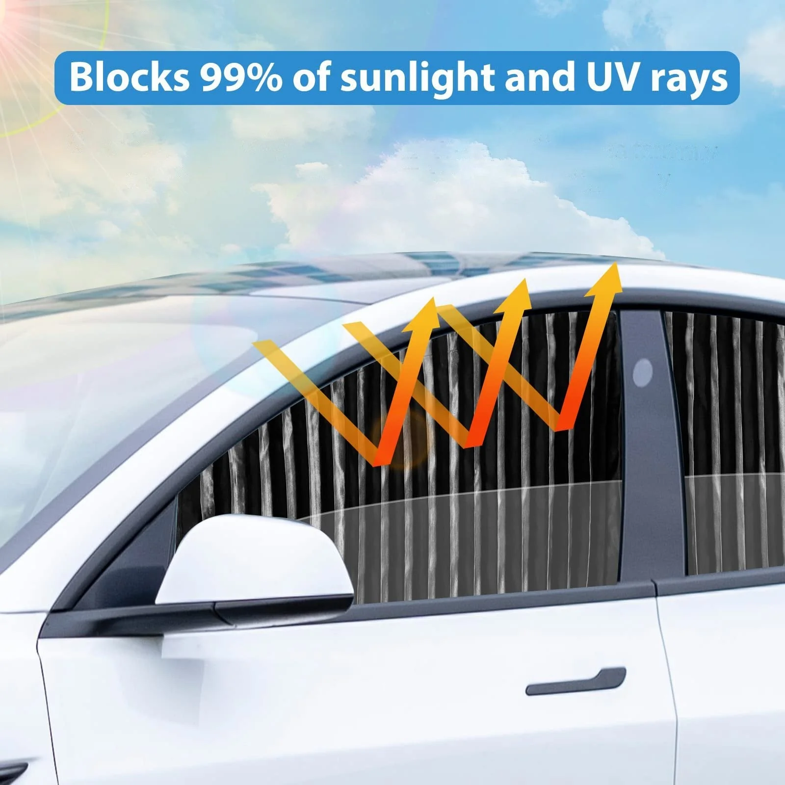 Universal Fit Magnetic Car Side Window Privacy Sunshade - Image 5