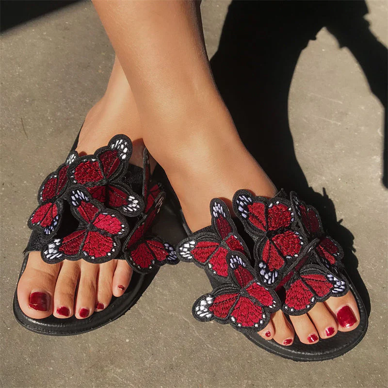 Casual Daily Patchwork Butterfly Round Comfortable Out Door Shoes - Image 34