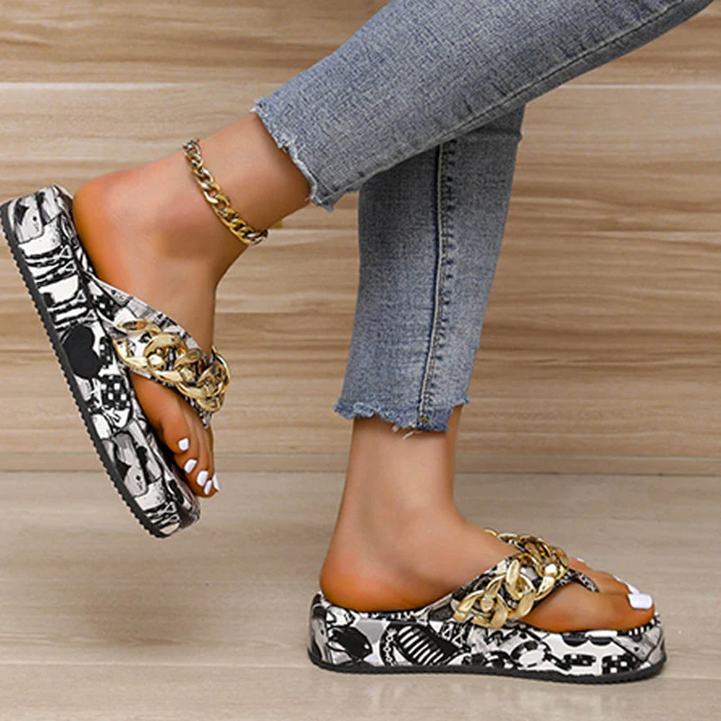 Casual Graffiti Patchwork Solid Color Round Comfortable Shoes - Image 8