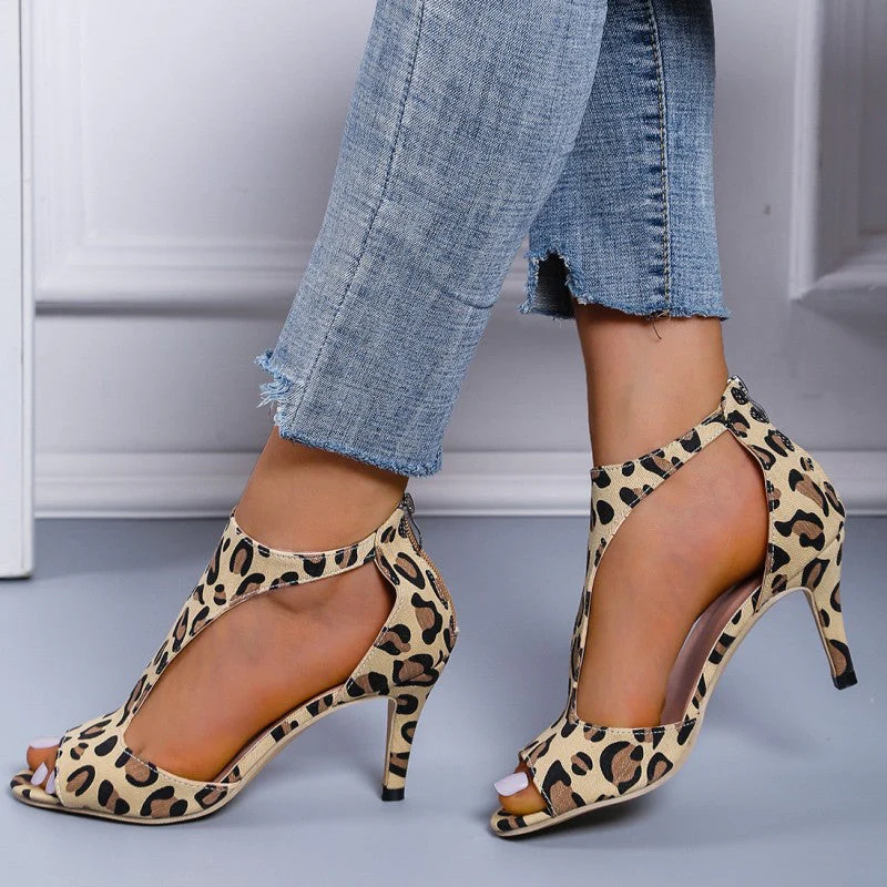 Casual Hollowed Out Patchwork Fish Mouth Out Door Shoes (Heel Height 2.75in) - Image 2