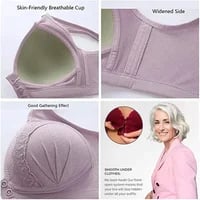 Front Button Breathable Skin-Friendly Cotton Bra - Image 13