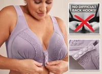 Front Button Breathable Skin-Friendly Cotton Bra - Image 14