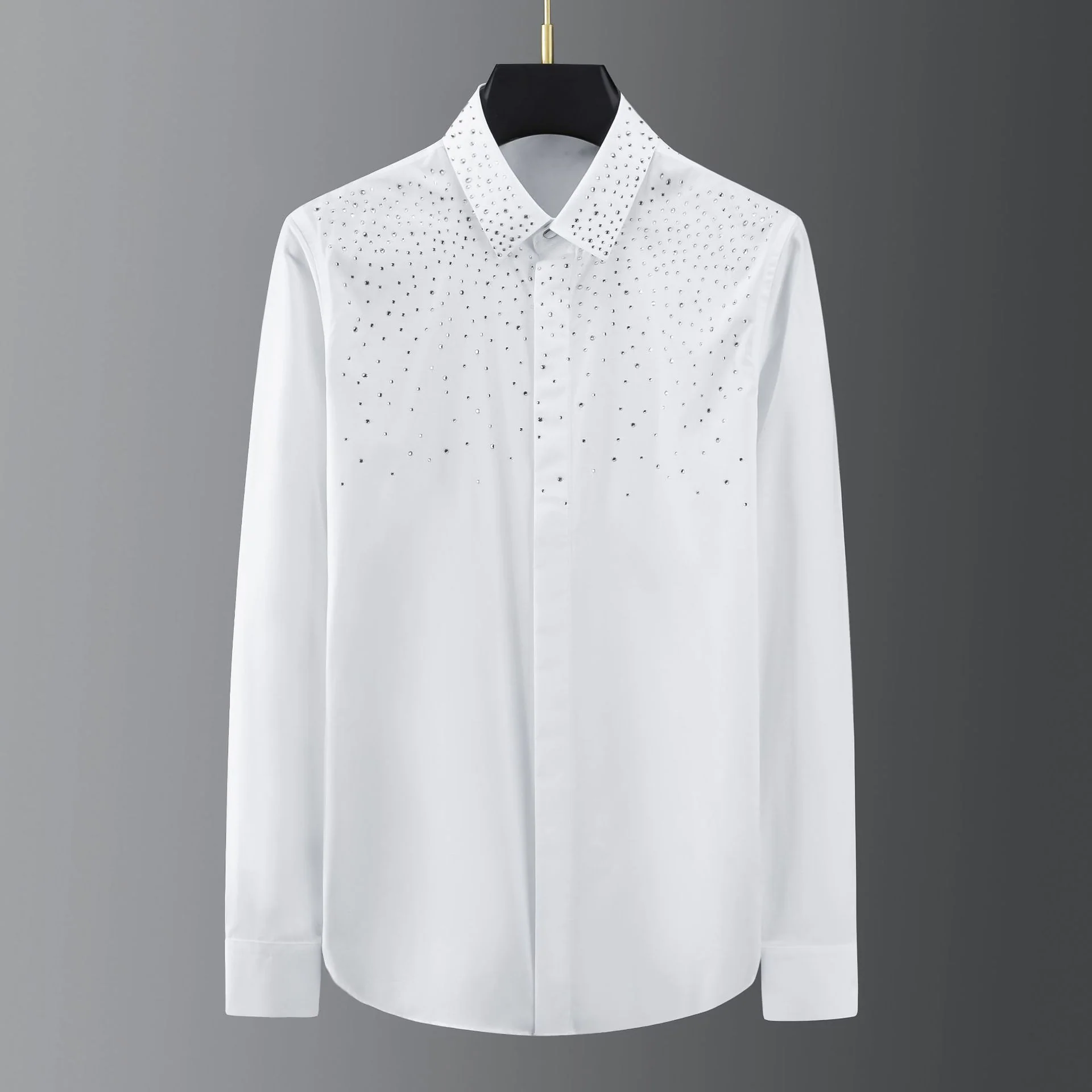 Czech rhinestone hot stamping shirt front and back - Image 3
