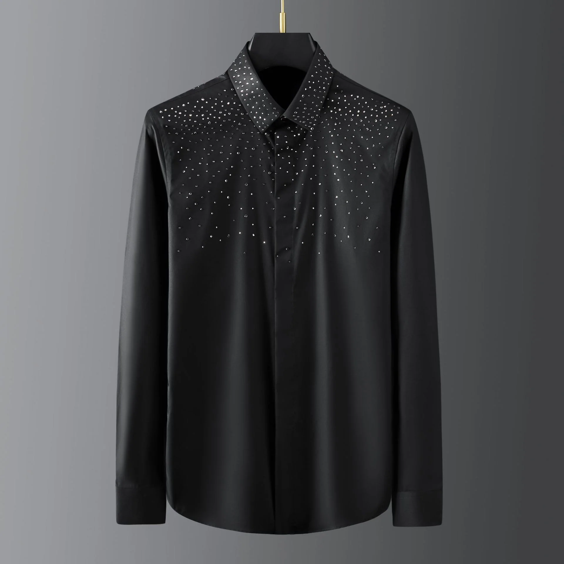 Czech rhinestone hot stamping shirt front and back - Image 6