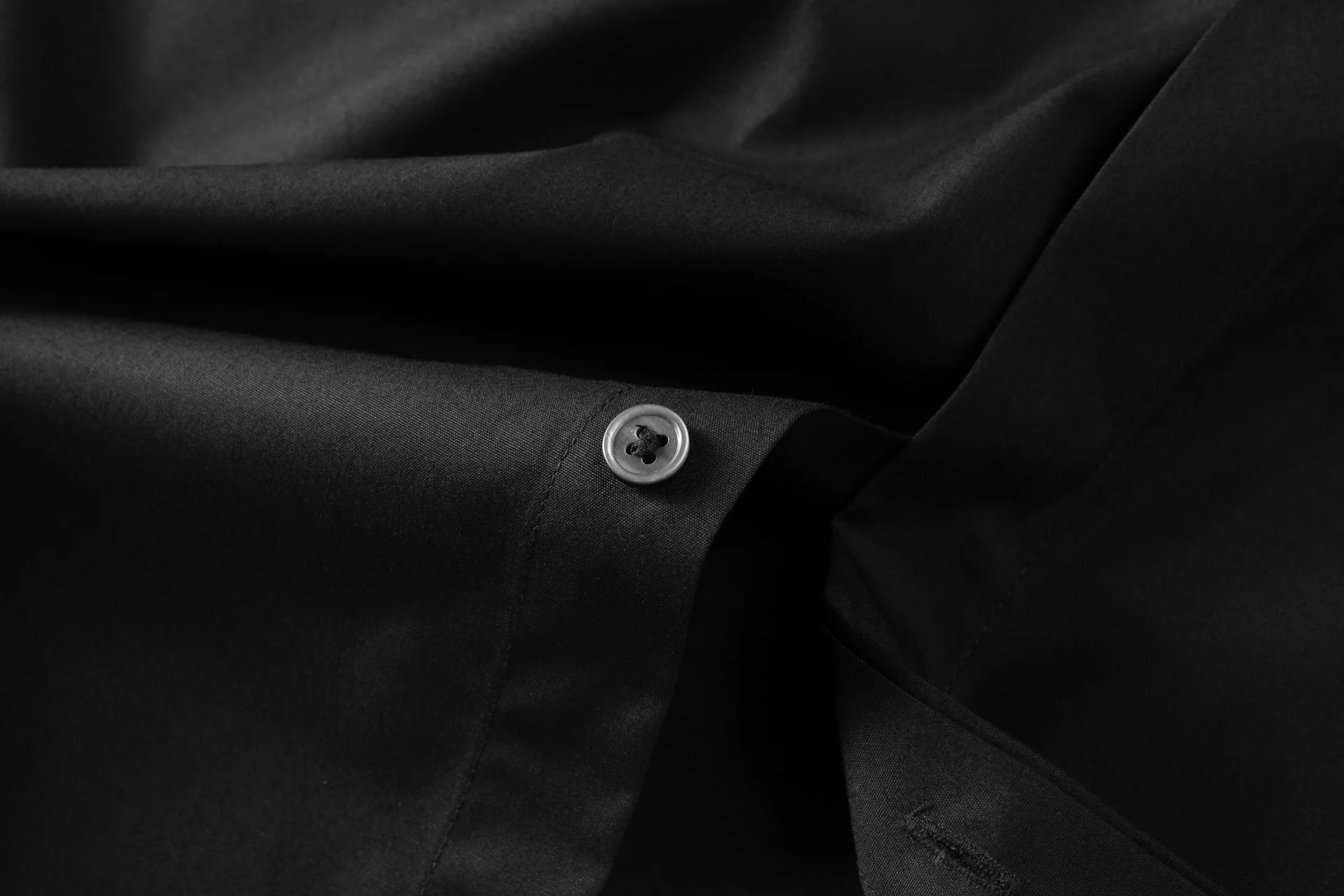 D letter U button men's long sleeve shirt fashion men's - Image 7