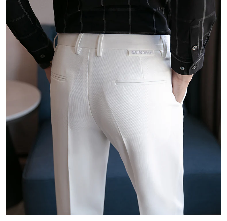 Double pleated cropped trousers Striped trousers Drape - Image 4