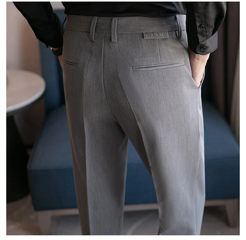 Double pleated cropped trousers Striped trousers Drape - Image 5
