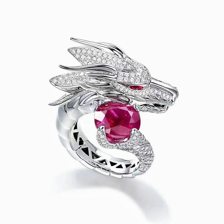 Handmade Silver Dragon Ring - Image 5