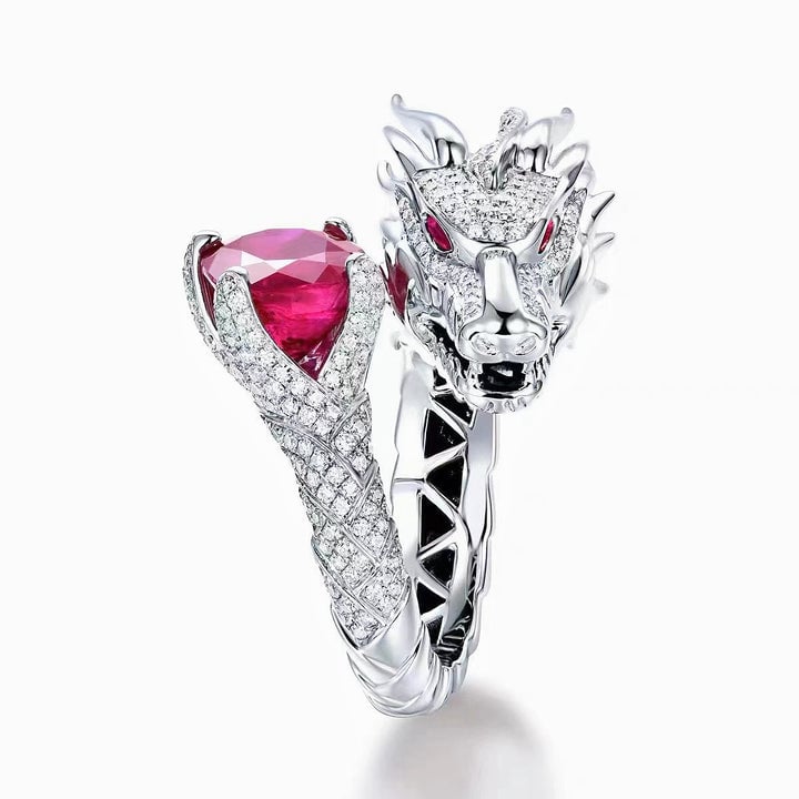 Handmade Silver Dragon Ring - Image 6
