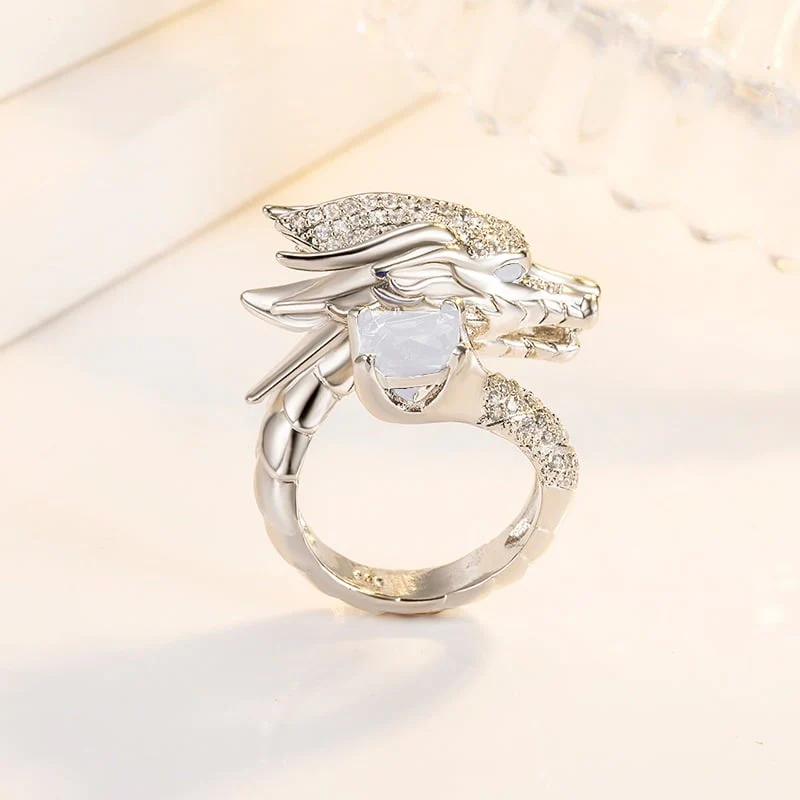 Handmade Silver Dragon Ring - Image 7