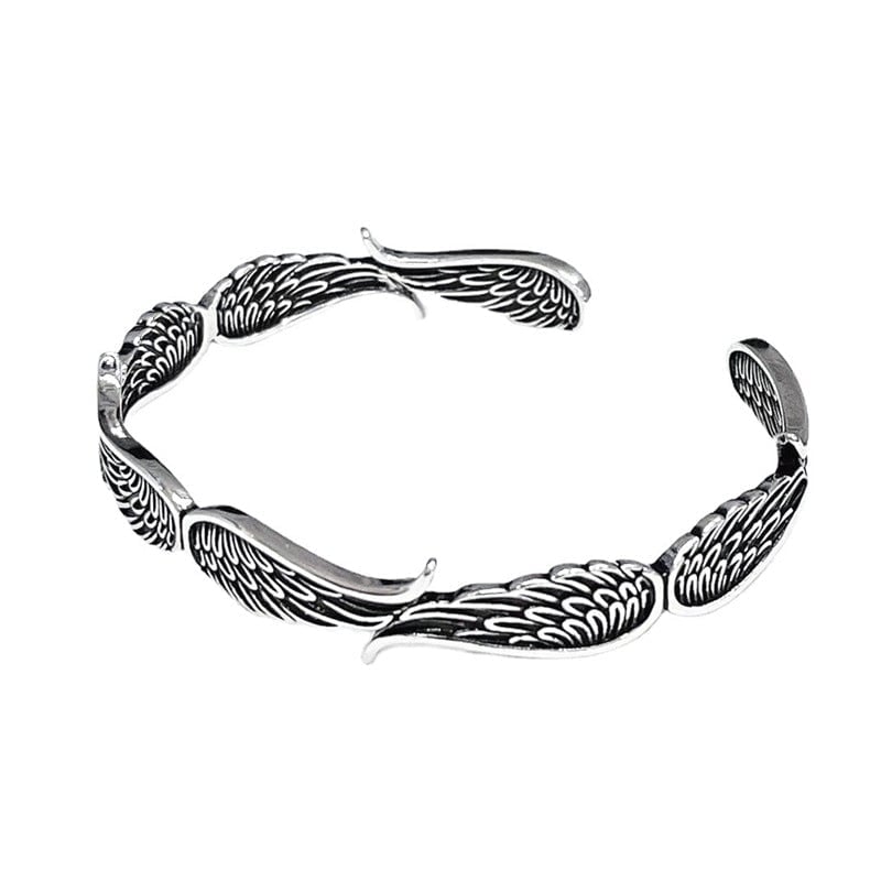 Angel Wings Vintage Style Sterling Silver Bracelet - Image 2