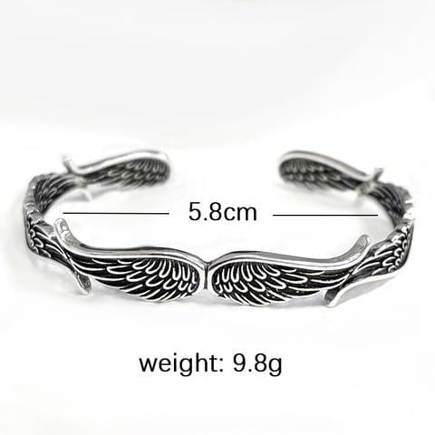 Angel Wings Vintage Style Sterling Silver Bracelet - Image 7