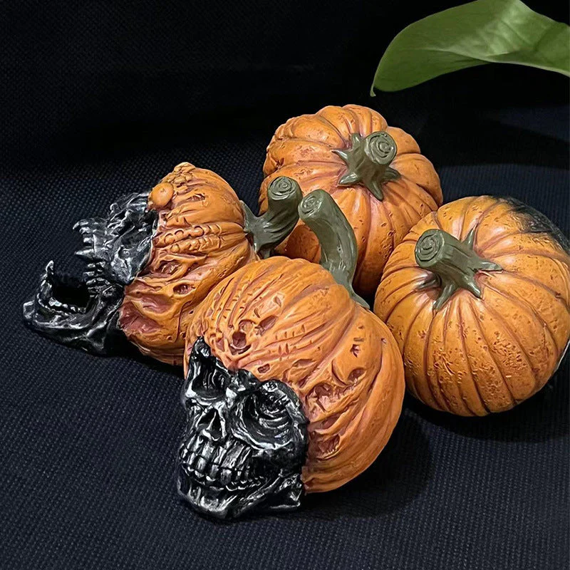 Evil pumpkin skull halloween garden horror decoration - Image 6