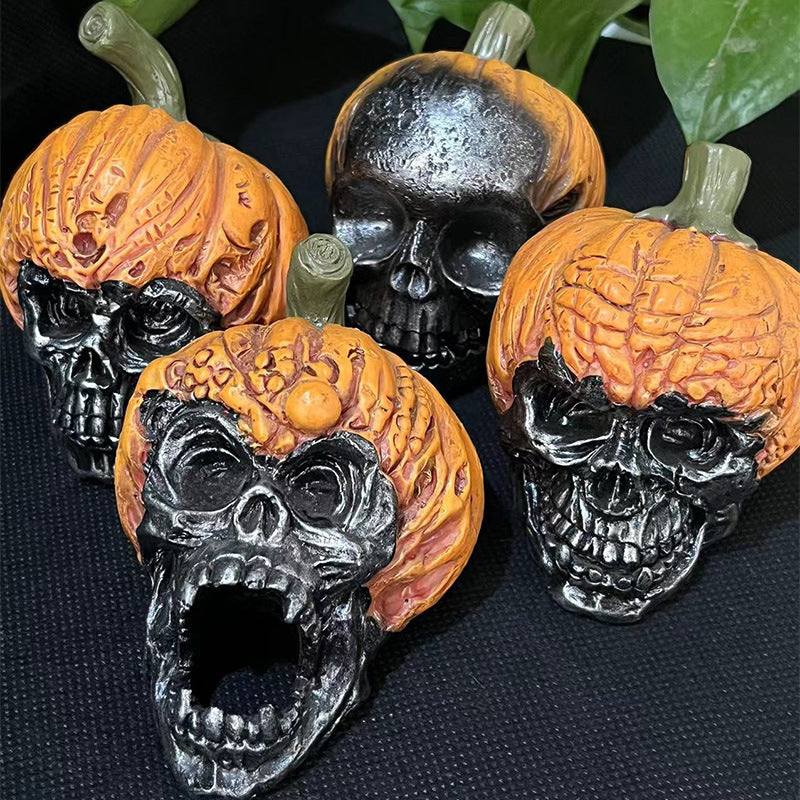 Evil pumpkin skull halloween garden horror decoration - Image 8