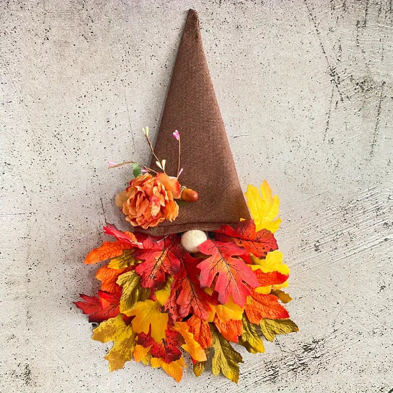 Fall Maple Gnome Front Door Hanger - Image 7