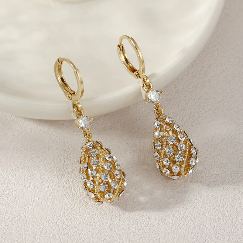 Fashion Diamond Water-Drop Earrings - Image 6