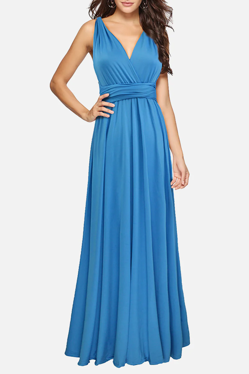 Fashion Elegant Solid Patchwork Backless Strap Design Evening Dress Dresses(20 Colors) - Image 65