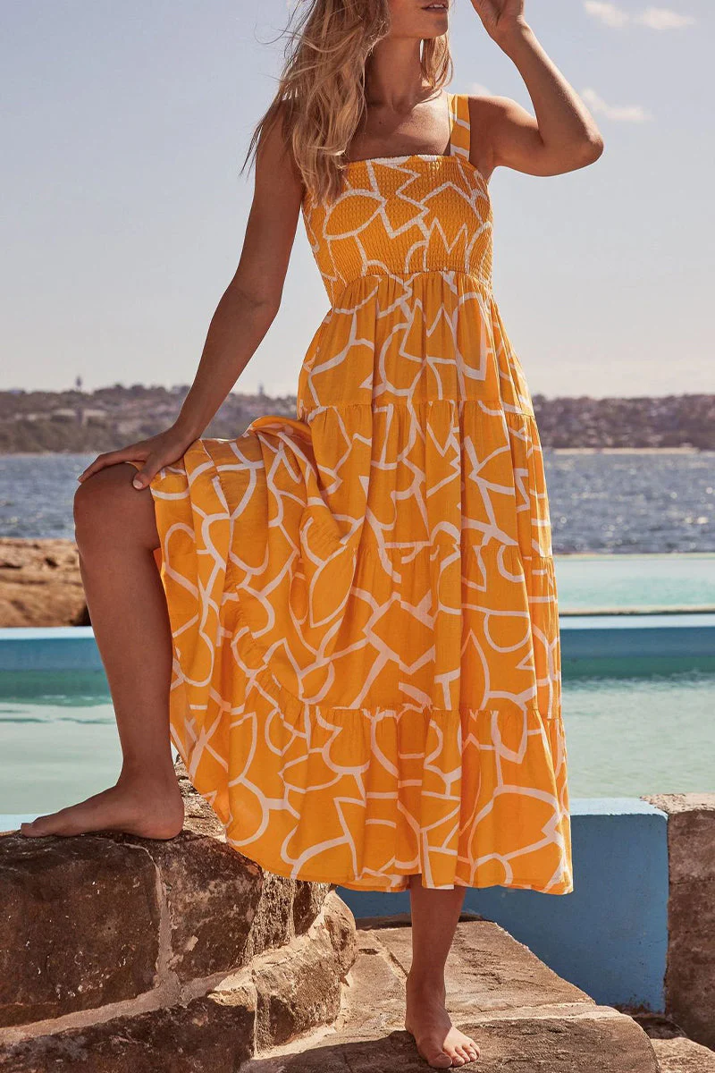 Fashion Street Dot Patchwork Spaghetti Strap Printed Dresses - Image 84